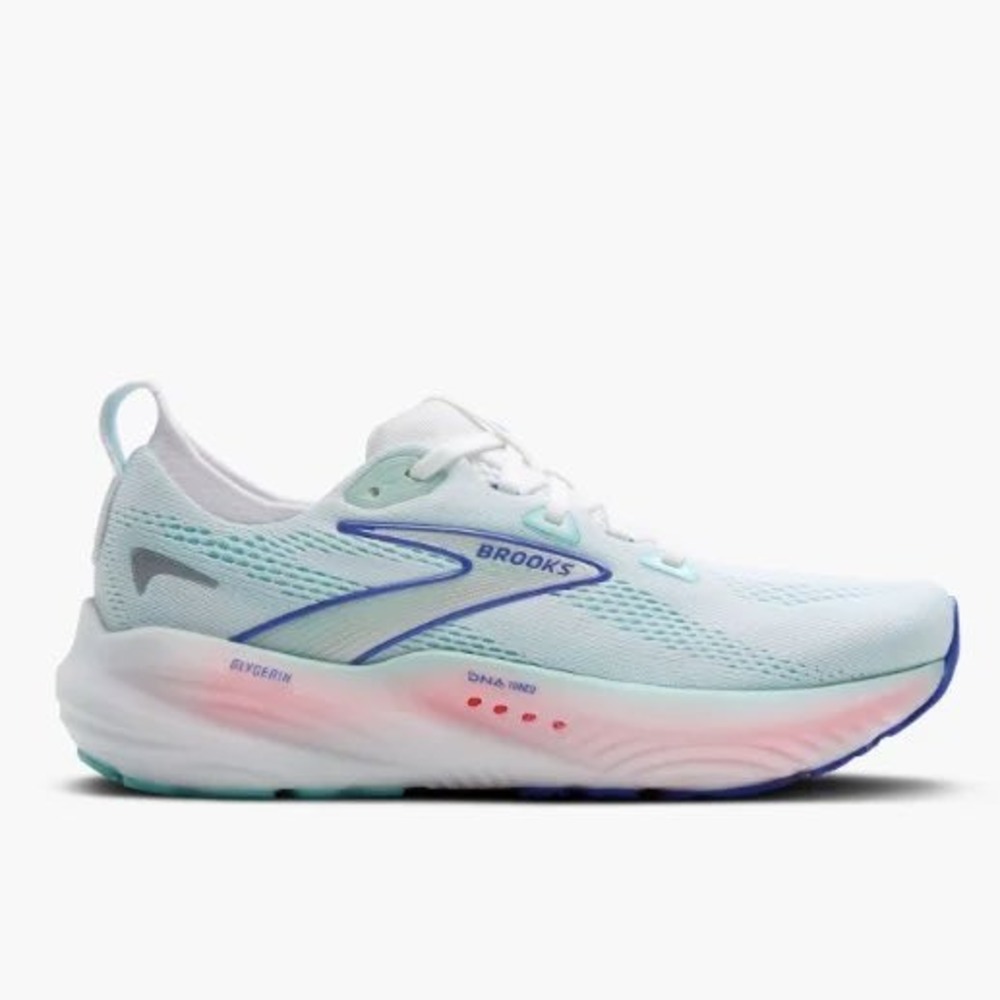 Brooks Glycerin 22 Women's Running Shoes White Limpet Shell Amparo Blue 7 Wide